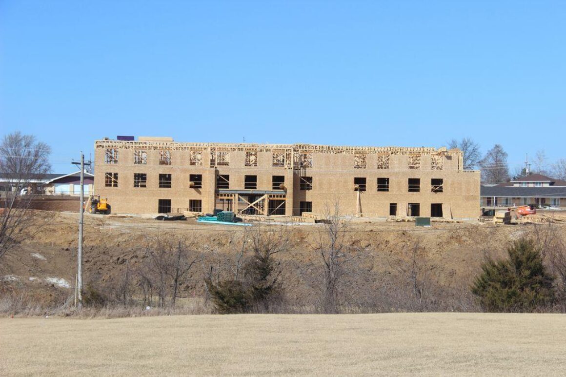 Premier Hotel Properties - Holiday Inn Express & Suites building construction in Kirksville.